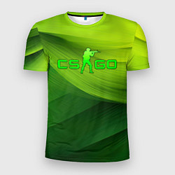 Мужская спорт-футболка CSGO green logo