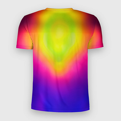 Мужская спорт-футболка Девушка гимнастка в неоновом зале / 3D-принт – фото 2