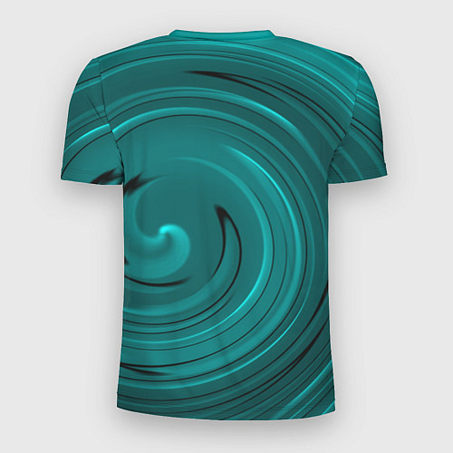 Мужская спорт-футболка Малахитовый вихрь / 3D-принт – фото 2
