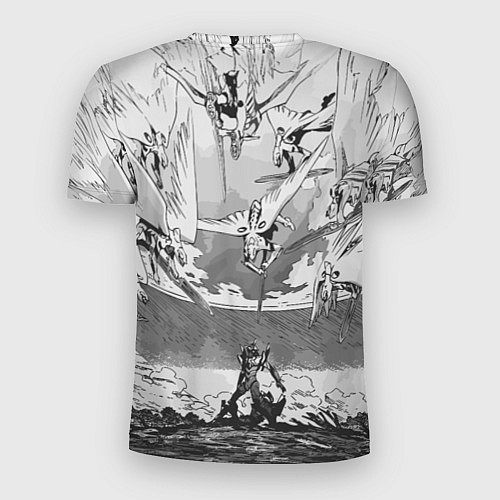 Мужская спорт-футболка Нападение ангелов - Евангелион / 3D-принт – фото 2