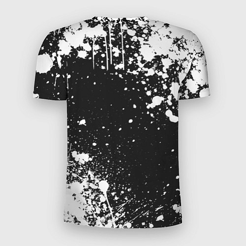 Мужская спорт-футболка Черный клевер - брызги и бык / 3D-принт – фото 2