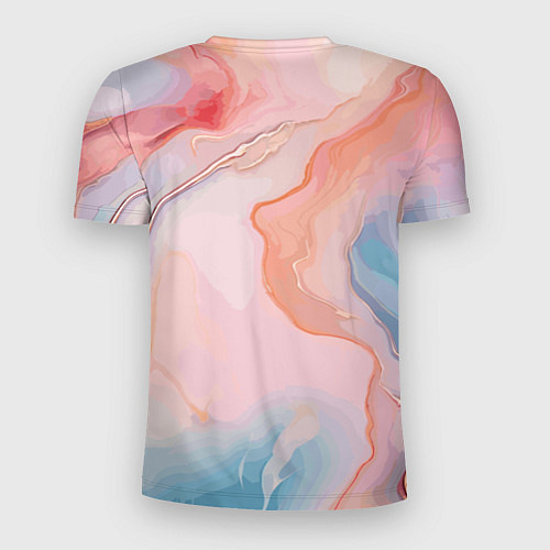 Мужская спорт-футболка Розовый рассвет абстрактный узор / 3D-принт – фото 2