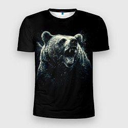 Мужская спорт-футболка Медведь разъярённый