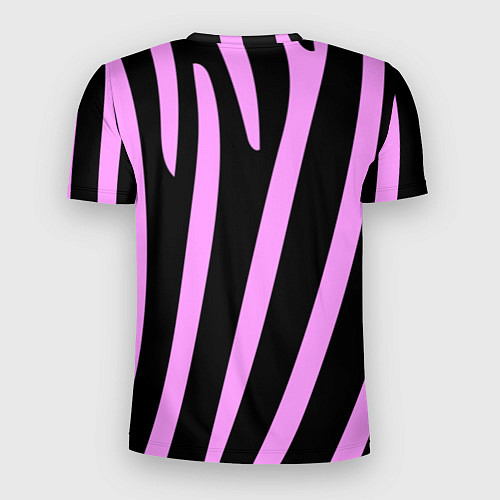 Мужская спорт-футболка Полосы розовой зебры / 3D-принт – фото 2