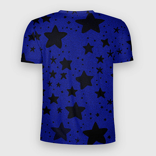 Мужская спорт-футболка Большие звезды синий / 3D-принт – фото 2