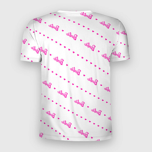 Мужская спорт-футболка Барби паттерн - логотип и сердечки / 3D-принт – фото 2