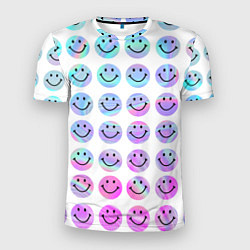 Мужская спорт-футболка Smiley holographic