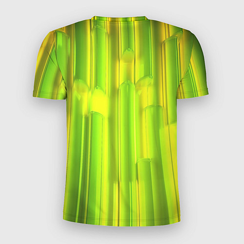 Мужская спорт-футболка Зеленые неоновые полосы / 3D-принт – фото 2