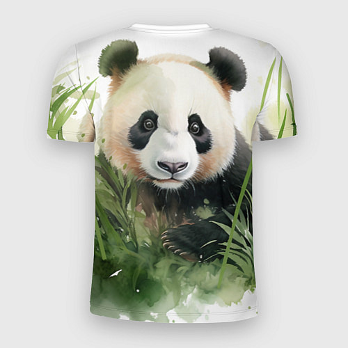 Мужская спорт-футболка Панда акварель / 3D-принт – фото 2