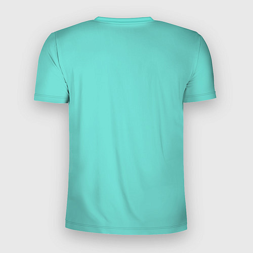 Мужская спорт-футболка Цвет Тиффани / 3D-принт – фото 2