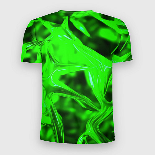 Мужская спорт-футболка Зелёная кислотная неоновая коалесценция / 3D-принт – фото 2