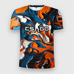 Мужская спорт-футболка Мазки краски - CS GO
