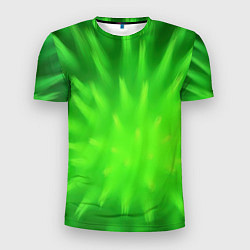 Футболка спортивная мужская Зеленый взрыв, цвет: 3D-принт