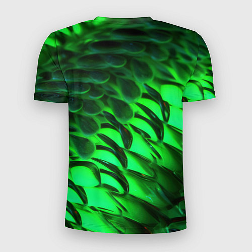 Мужская спорт-футболка Зеленая объемная текстура / 3D-принт – фото 2