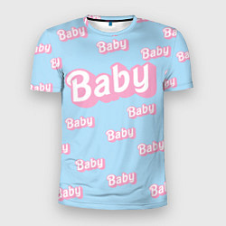 Мужская спорт-футболка Baby - Barbie style: blue pattern