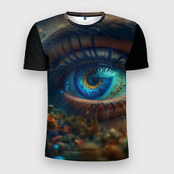 Футболка спортивная мужская Неоновый глаз, цвет: 3D-принт