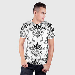 Футболка спортивная мужская Royal Lily - pattern, цвет: 3D-принт — фото 2