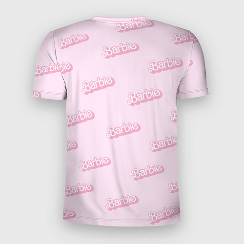 Мужская спорт-футболка Барби и розовое сердце: паттерн / 3D-принт – фото 2