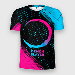 Футболка спортивная мужская Demon Slayer - neon gradient, цвет: 3D-принт