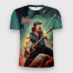 Мужская спорт-футболка AC DC rock