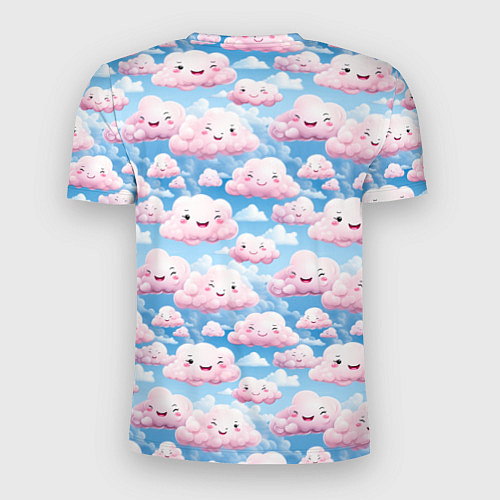 Мужская спорт-футболка Кавайные милые облока / 3D-принт – фото 2