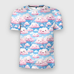Мужская спорт-футболка Кавайные милые облока