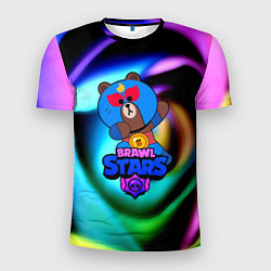 Мужская спорт-футболка Brawl stars neon teddy