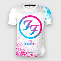 Футболка спортивная мужская Foo Fighters neon gradient style, цвет: 3D-принт