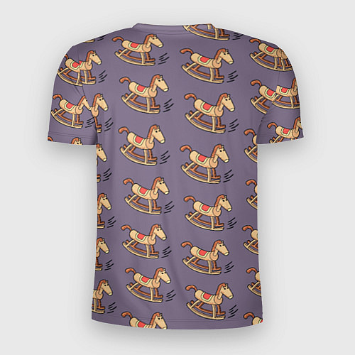 Мужская спорт-футболка Деревянные лошадки качалки / 3D-принт – фото 2