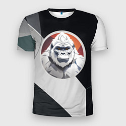 Мужская спорт-футболка Белая горилла