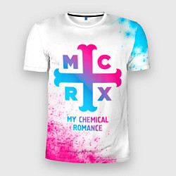 Мужская спорт-футболка My Chemical Romance neon gradient style