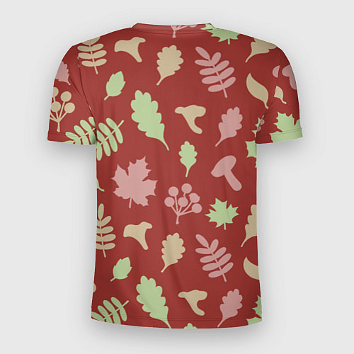 Мужская спорт-футболка Осень - бордовый 3 / 3D-принт – фото 2