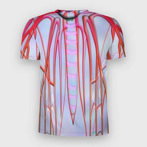 Мужская спорт-футболка Розовые прожилки / 3D-принт – фото 2