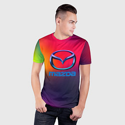Футболка спортивная мужская Mazda gradient, цвет: 3D-принт — фото 2