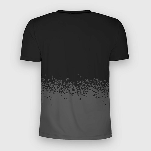 Мужская спорт-футболка Hitman glitch на темном фоне: символ сверху / 3D-принт – фото 2