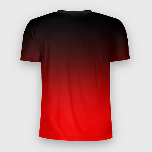 Мужская спорт-футболка Градиент: от черного до ярко-красного / 3D-принт – фото 2