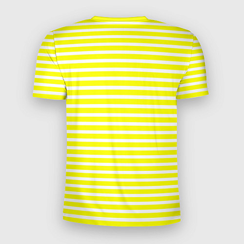 Мужская спорт-футболка Жёлтый с белыми полосками / 3D-принт – фото 2