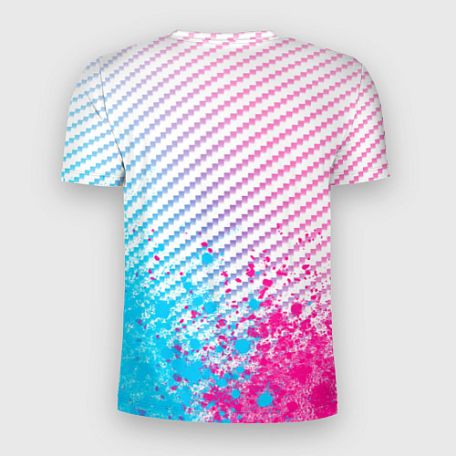 Мужская спорт-футболка Lifan neon gradient style: символ сверху / 3D-принт – фото 2