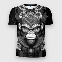 Мужская спорт-футболка Кинг Конг король обезьян на фоне созвездия