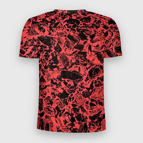 Мужская спорт-футболка Каменная текстура коралловый / 3D-принт – фото 2