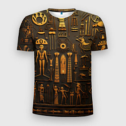 Футболка спортивная мужская Арт в стиле египетских письмен, цвет: 3D-принт