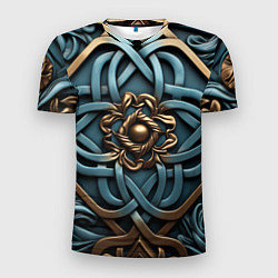 Мужская спорт-футболка Симметричный орнамент в кельтской стилистике