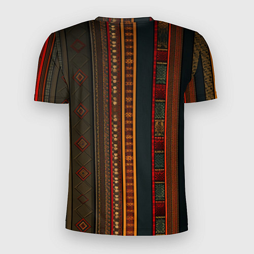 Мужская спорт-футболка Этнический узор в вертикальную полоску / 3D-принт – фото 2