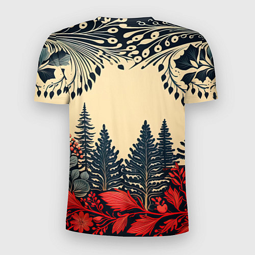 Мужская спорт-футболка Новогодний лес / 3D-принт – фото 2