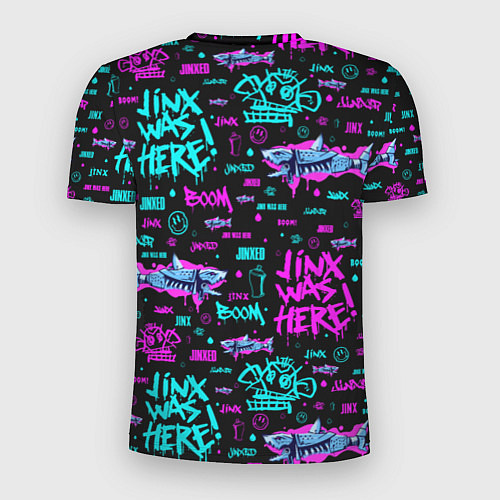 Мужская спорт-футболка Jinx Arcane pattern neon / 3D-принт – фото 2