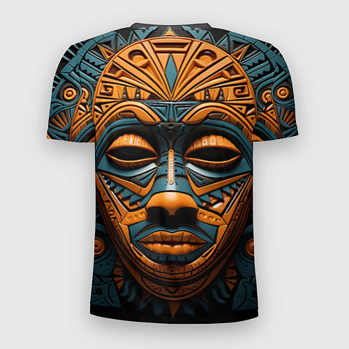 Мужская спорт-футболка Африканские маски / 3D-принт – фото 2