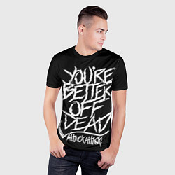 Футболка спортивная мужская Youre better off dead, цвет: 3D-принт — фото 2