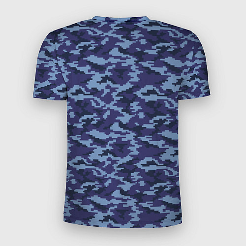 Мужская спорт-футболка Камуфляж синий - Андрей / 3D-принт – фото 2