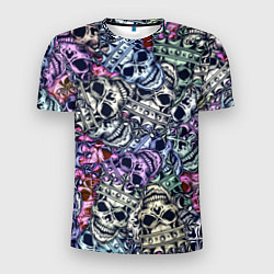 Мужская спорт-футболка Черепа с короной паттерн