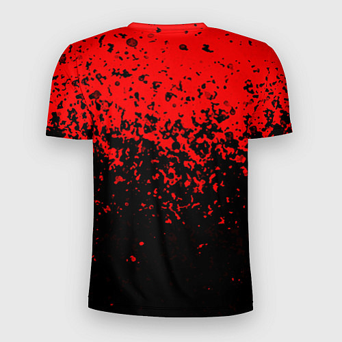 Мужская спорт-футболка Красно-чёрный переход / 3D-принт – фото 2